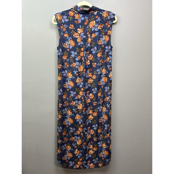 Susina Shirt Dress Womens Small‎ Sleeveless Casual Blue Summer Flowy Relaxed - Picture 2 of 7